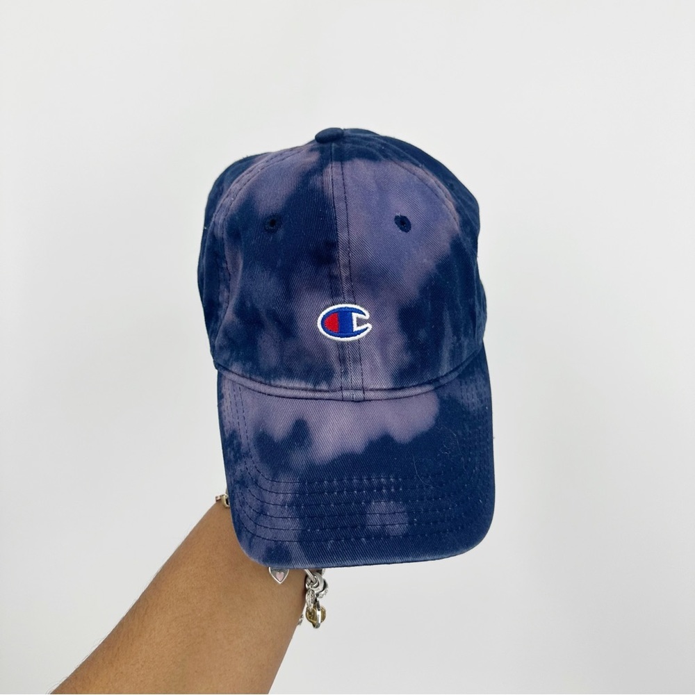 Champion Custom Bleach Splatter Dad Hat OS Upcycled Streetwear